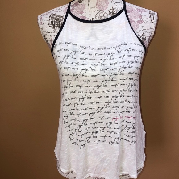 h.i.p. Tops - H.I.P. Tank top Judge Less Accept More Small